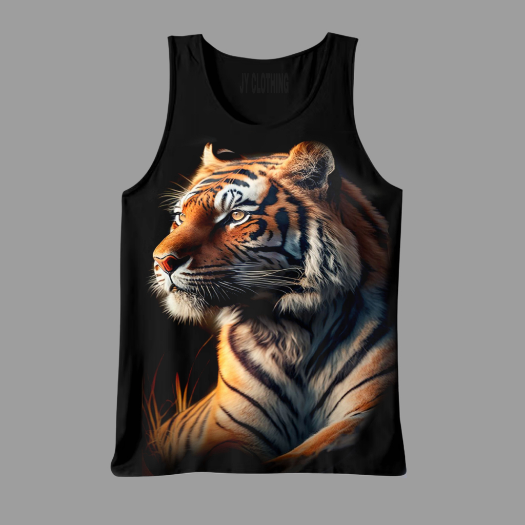 Casual Men's Distro Singlet with Macan Mc 38 Motif