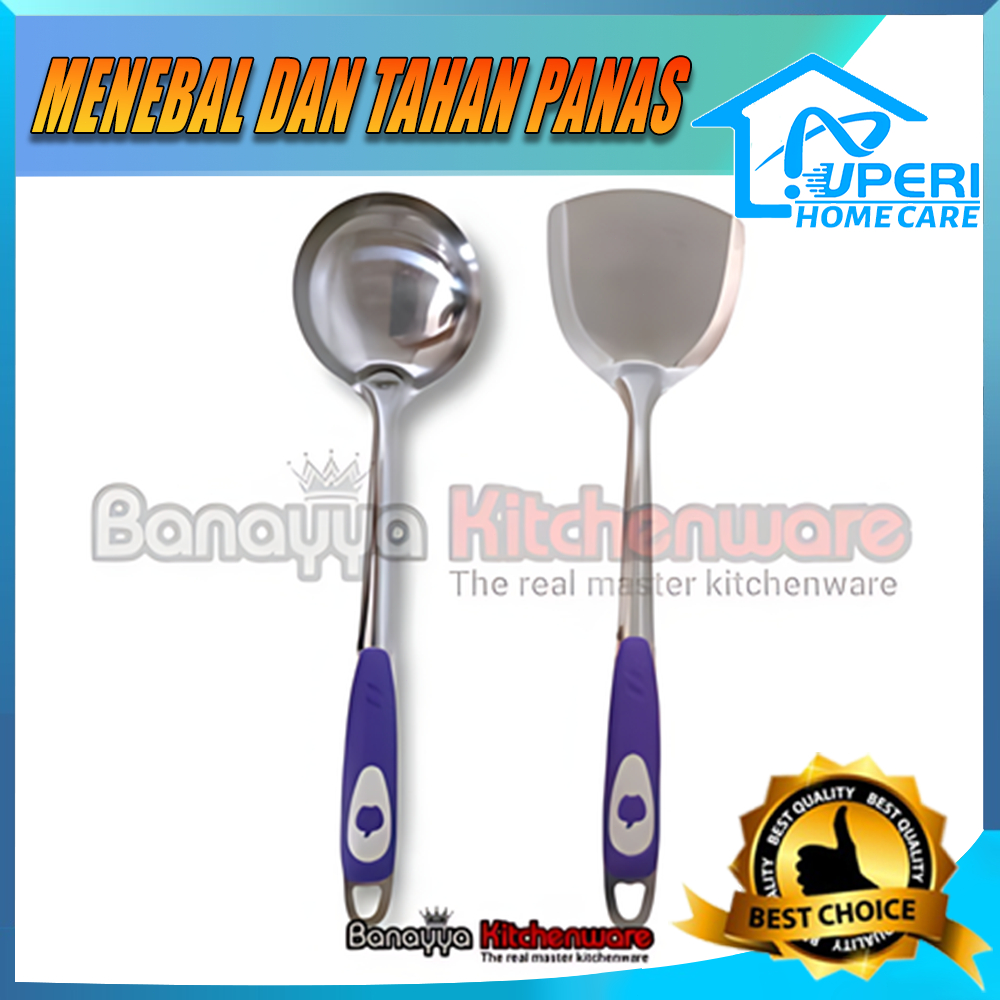 Stainless Steel Spatula Set Stainless Steel Cooking Sutil Stainless Steel Soup Ladle Soup Drainer Vegetables Fried/Tumis Sutil Thick Stainless Steel Stainless Steel Stainless Steel Cooking Tools/Steel Spatula Sutil Insert Frying Ladle Vegetable Ladle Thic