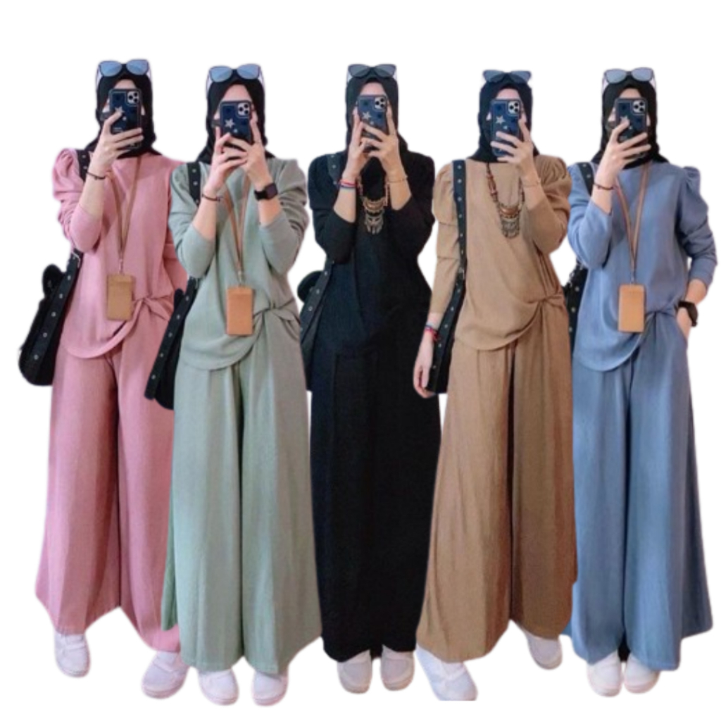 Latest women's suits 2024 Madina Crinkle Airflow one set for contemporary women