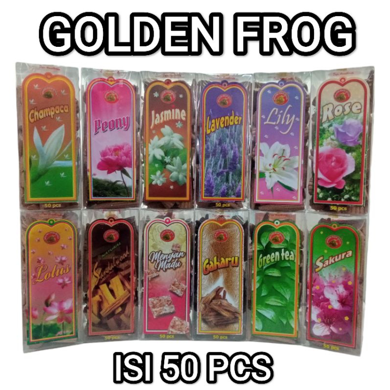 Malaysian Incense GOLDEN FROG Cone Tumpeng contains 50 pcs, PREMIUM Bharat Wasi Cone Incense contains 30 pcs Indian Fragrance Aromatherapy Cone Bukhur