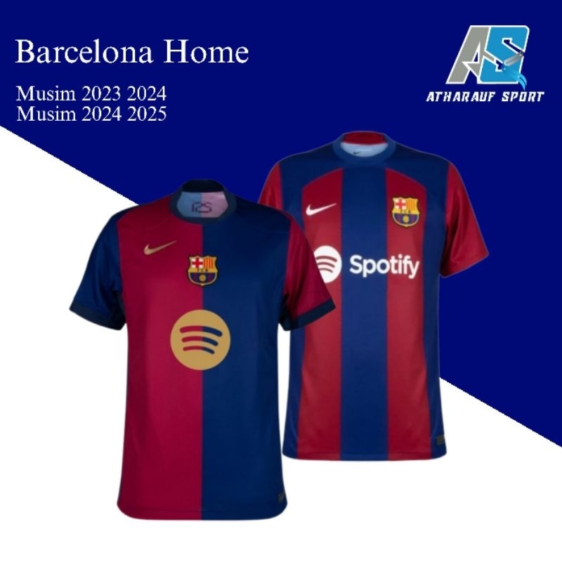 Full Set barca barcelona home Jersey 2023 2024 2025 grade ori Adult Men's Football Shirt