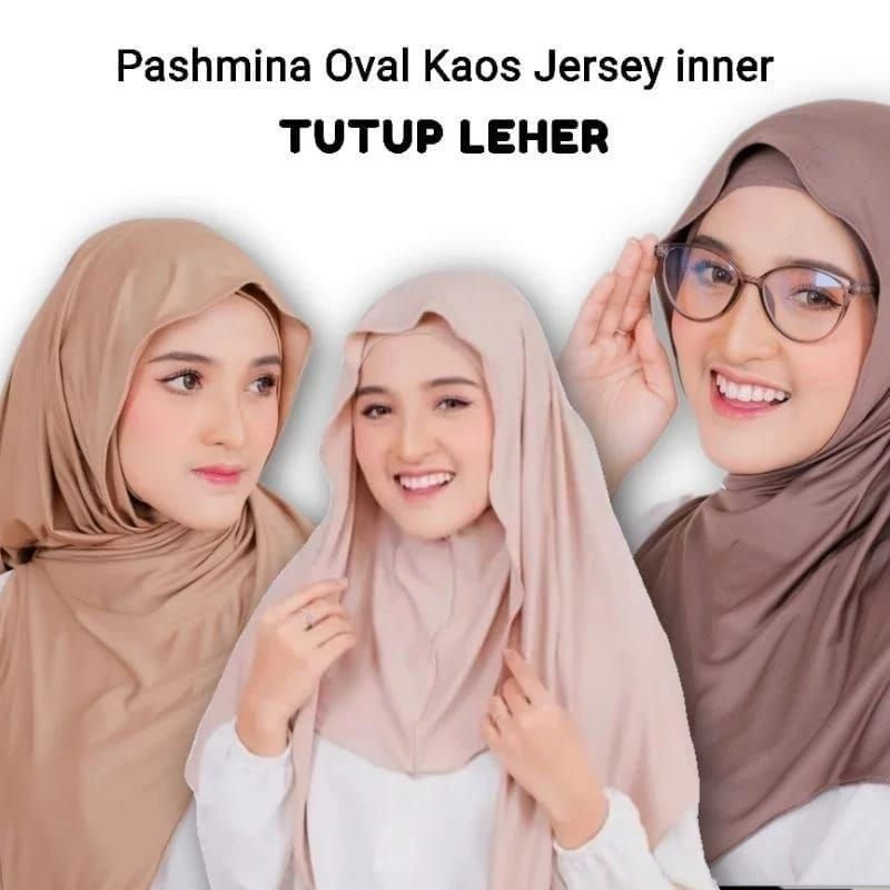 HIJAB (INSTANT) PASHMINA OVAL COVERS THE NECK || PASMINA OVAL INSTANT JERSEY
