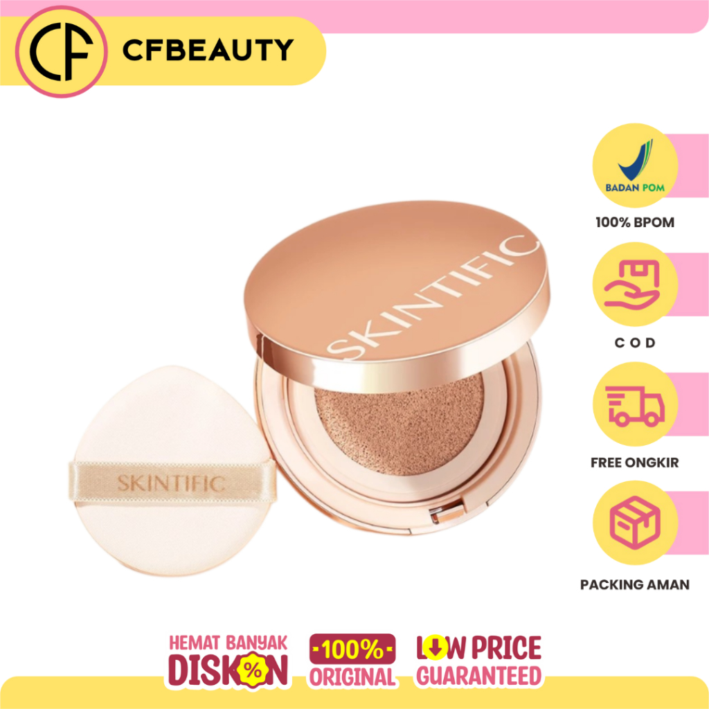 Skintific Cover All Perfect Cushion High Coverage Poreless&Flawless Foundation 24H Long-lasting SPF35 PA++++
