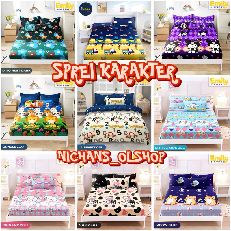 EMILY BED SHEET WITH THE LATEST BESTSELLER MOTIF, FREE SARBAN AND SARGUL