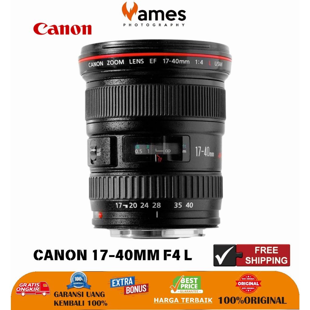 CANON EF 17-40mm F4 L USM Lens For Dslr Cameras Like New
