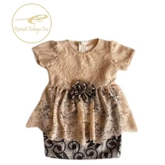 Baby and children's peplum lined kebaya suits Short skirts