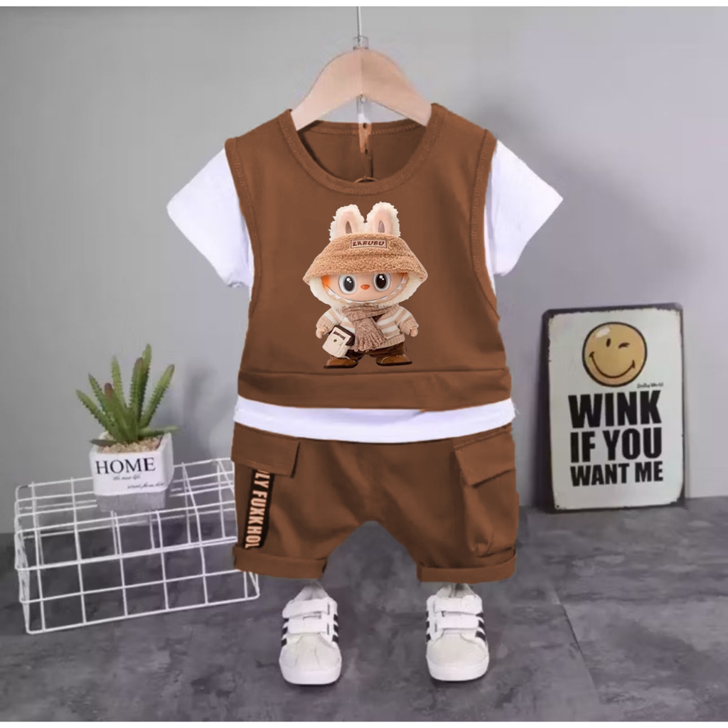 UNISEX CHILDREN'S SUIT SET FOR BOYS WITH VIRAL PUMPKIN MOTIF 1-5 YEARS