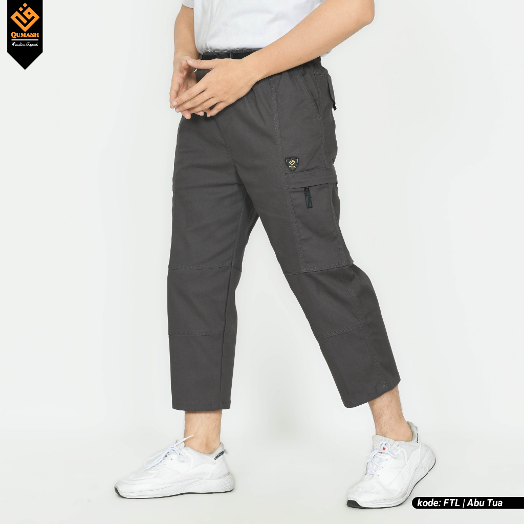 Qumash Men's Casual Sirwal Pants FTL Latest Adult Twill Stretch Trendy Premium Zipper