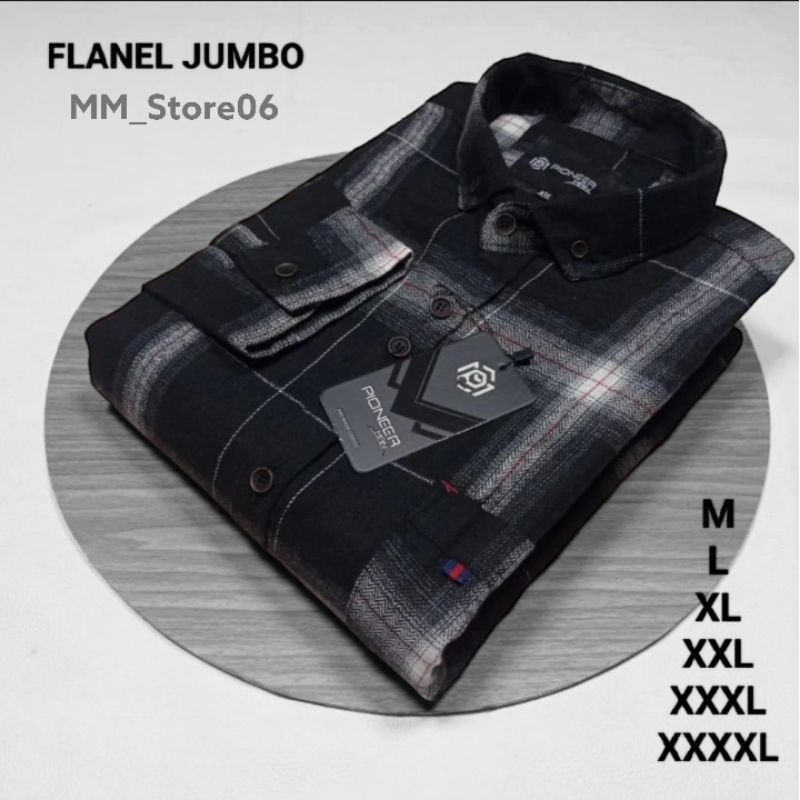 KEMEJA VETERANO PREMIUM FLANEL SHIRT XXL XXXL XXXXL JUMBO OVERSIZE LONG-SLEEVED FLANEL SHIRT