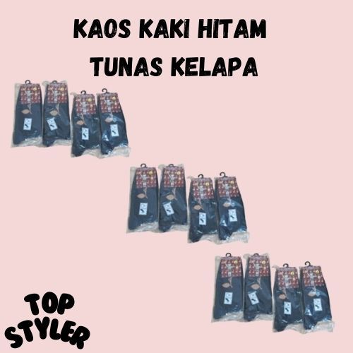 HITAM Coconut TUNAS BLACK SCHOOL SOCKS