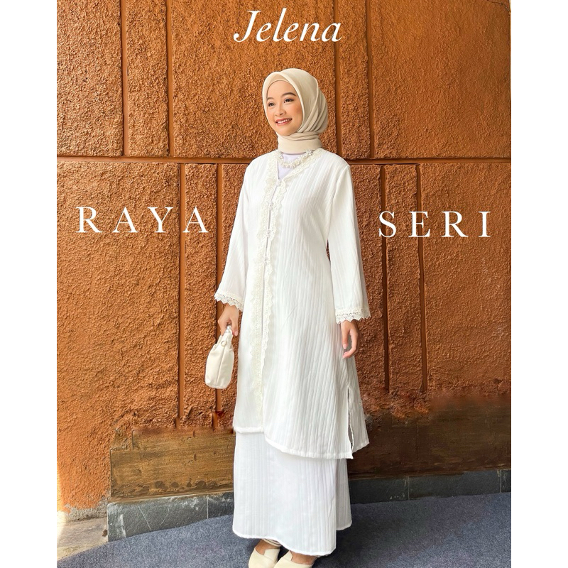 Jelena ONE SET | Raya series | Jelena Outfit | Tunic | Skirt | Skirt Skirt | Lace | Lace Lace Lace | Busui | Eid clothes | Invitation | Application