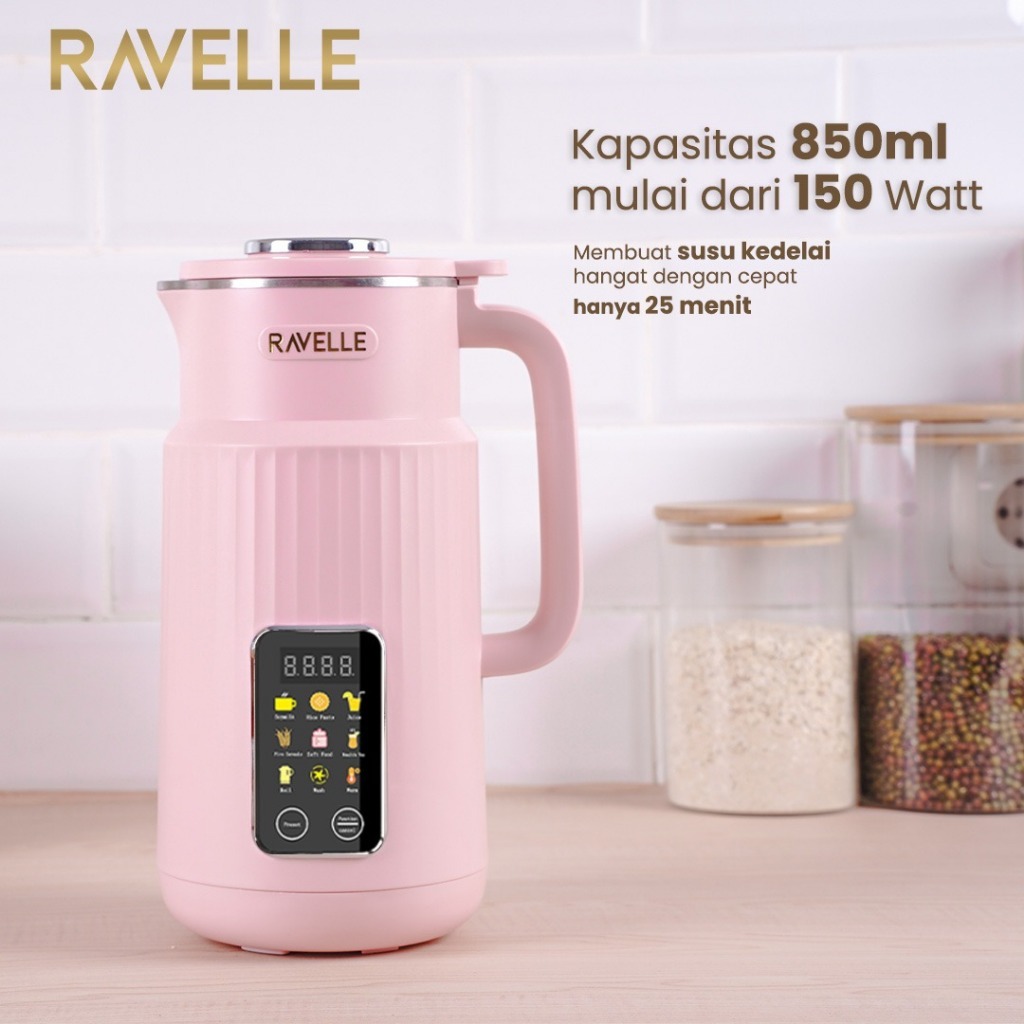 MESIN RAVELLE Digital Soymilk (Soy Milk) Maker 850ml - Multifunction Soybean Milk Maker Machine