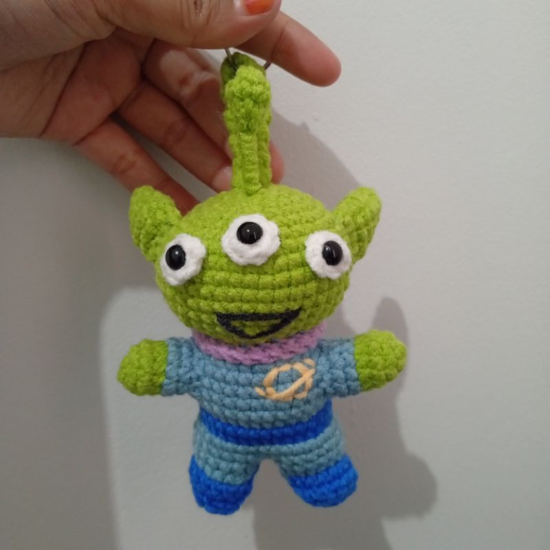 [PRE-ORDER] Bag Charm Keychain The Little Green Man Handmade Knitting