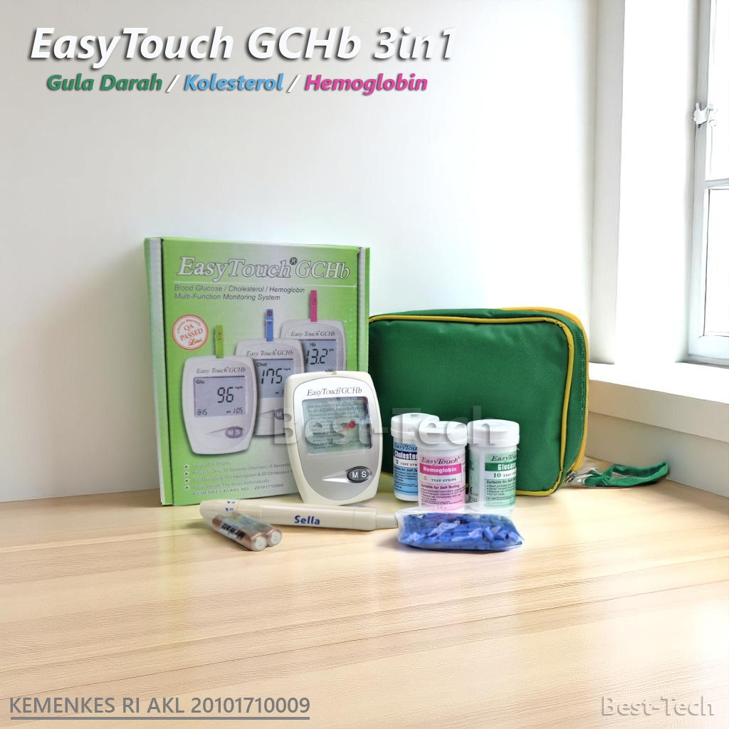 [Battery Not Included] Easy Touch GCHb 3in1 Blood Sugar Cholesterol Hemoglobin Test Tool