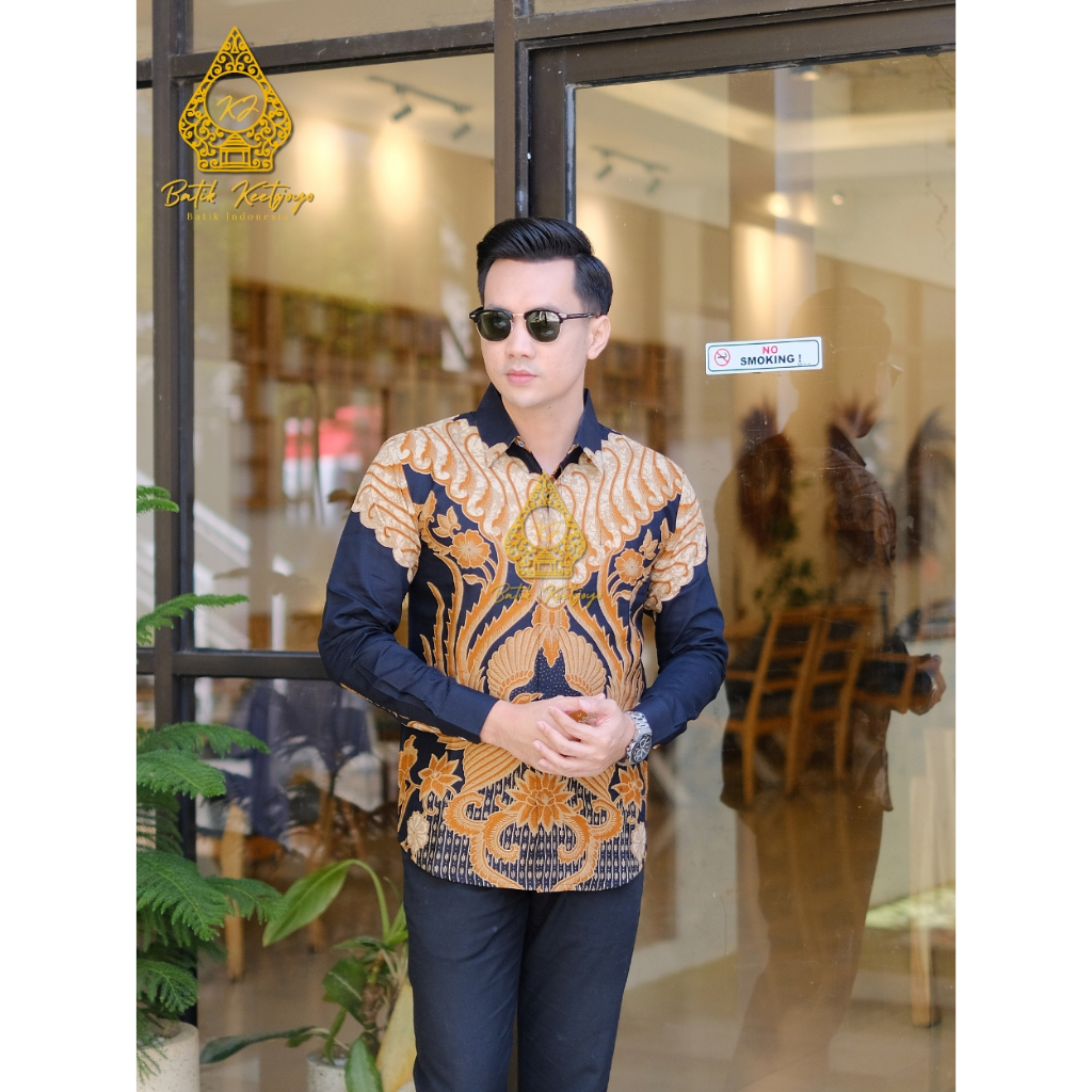 KEMEJA Men's Batik Shirt Long Sleeve slim fit Modern Boys Batik premium Batik Solo premium