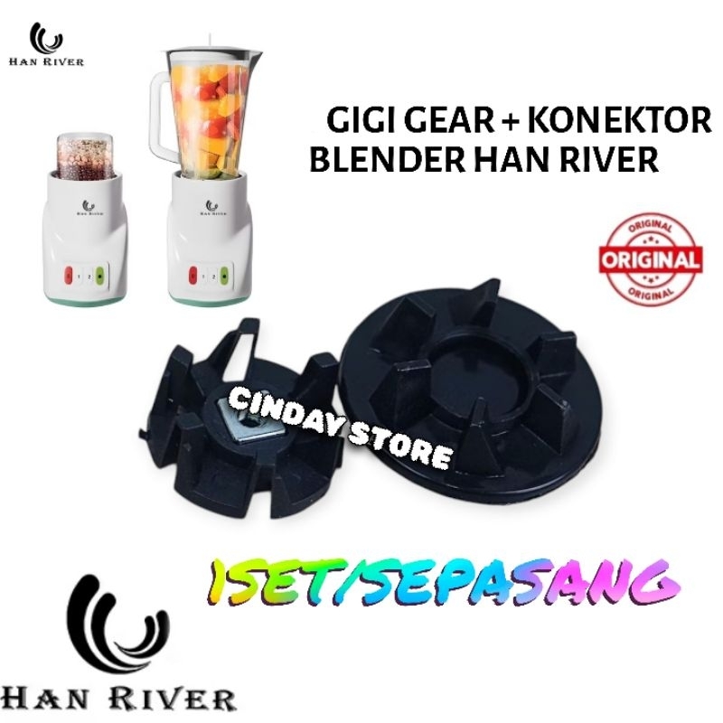 MESIN HAN RIVER ORIGINAL MACHINE CONNECTOR SET + PLASTIC GEAR BLENDER HAN RIVER BLENDER CONNECTOR GEAR/