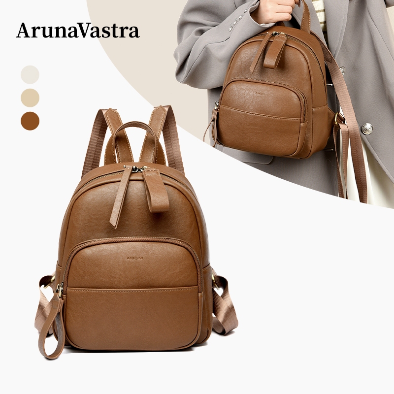 Newest Bags]Women's leather Backpack Waterproof leather leather Backpack Women's School Bags Cute Fashion High Volume Backpack Korean School Bags High School Backpacks Korean Style Cute Korean Korean Bags Korean Style Backpacks Good Quality Backpacks-Apri