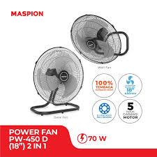 MASPION POWER FAN PW 450D 18 INCH / FLOOR/WALL FAN WALL & TABLE FAN BR1 MSPK