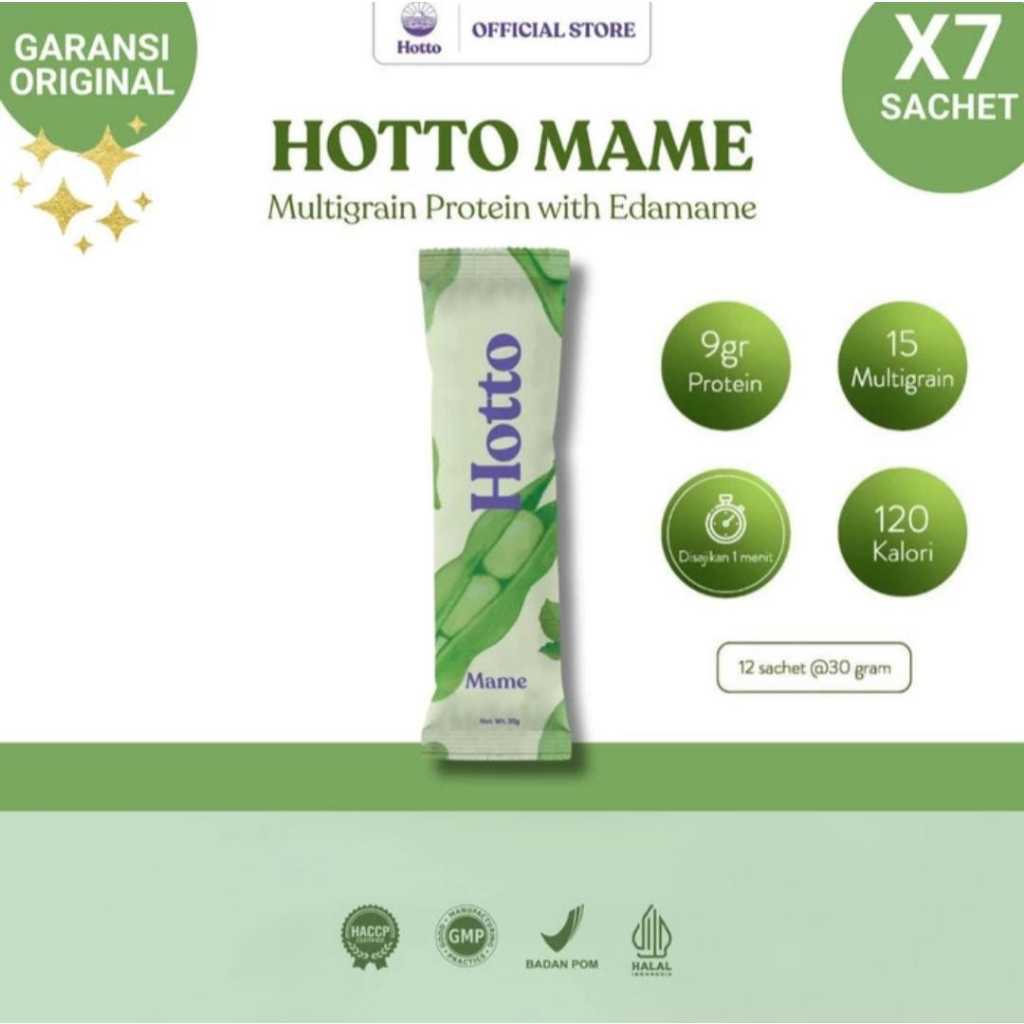 Hotto MAME Edamame Protein Multigrain 7 sachets Health DrinkOriginal