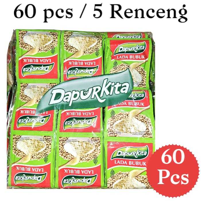 60 PCS Kitchen Pepper Powder Pack Kita Pepper Multipurpose Kitchen Spices 5 Packs