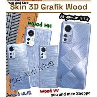 Xiaomi 3D WOOD Skin Sticker poco C85 C71 C75 C65 C40 M7 PRO M6 M5 M5s M4 Pro M3 F8 ULTRA F6 F5 F4 GT F3 F2 F1 X8 Pro Max X7 X6 Pro X5 X3-NFC Garskin Image Wood Stripe Pattern Back Anti-Scratch Anti-Fungus CLEAR Protector BENING S 4G 5G Promax plastic