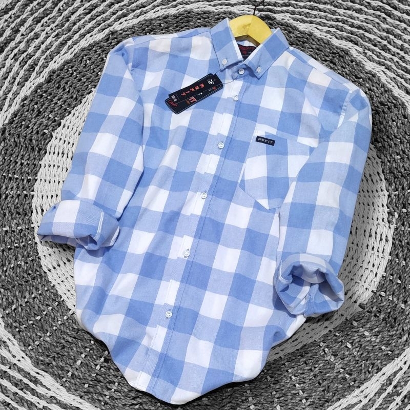 KEMEJA Men's and Women's Long Sleeve Flannel Shirt, Unisex Outfit, Trendy, Standard Size, Adult