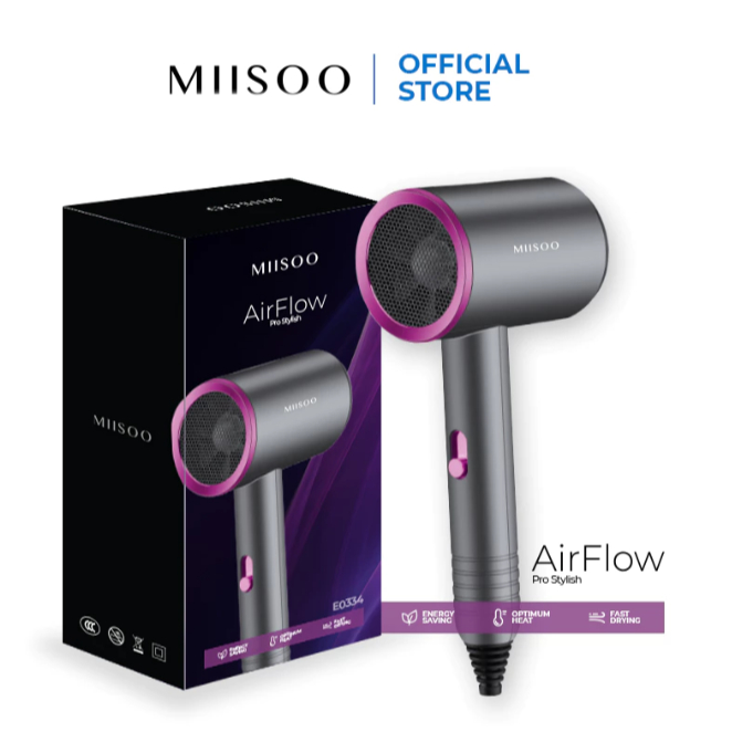 MIISOO Hair Dryer AirFlow Pro Stylish Easy Styling Professional Ionic Hair Dryer/Hairdryer