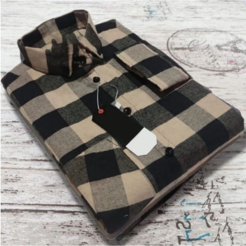 KEMEJA ️Men's and Women's Flannel Shirts [LATEST SULTAN MOTIF] Long Sleeve Distro Checked Flannel Motif