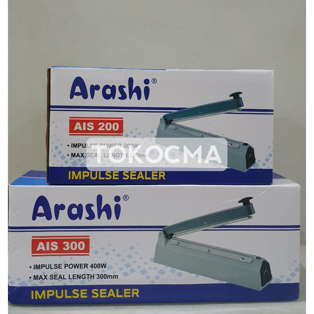 Impulse Sealer 15cm, 20cm, 30cm, 40cm AIS150,AIS200,AIS300,AIS400 Arashi