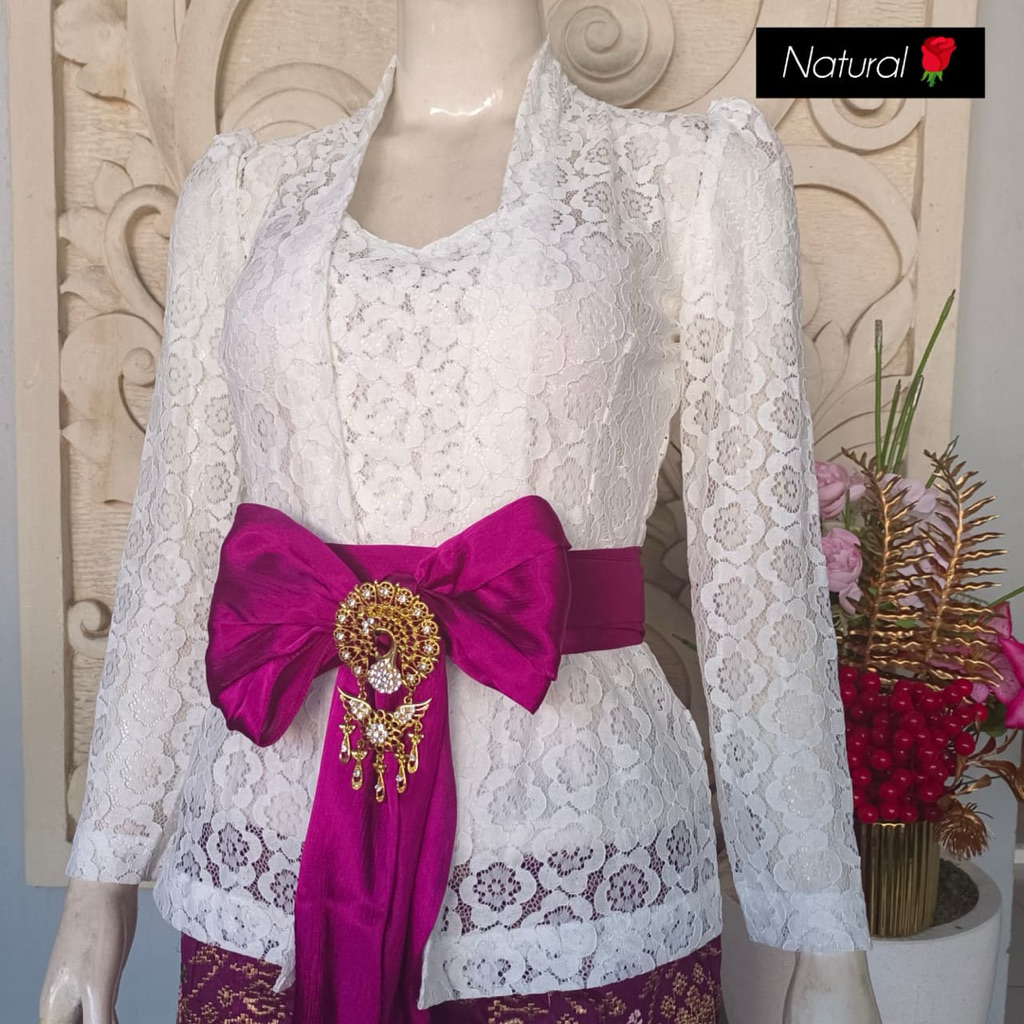 Kebaya made from premium brocade with the latest super beautiful motif / long sleeves / PRIVATE JARITAN / cool material, comfortable to wear