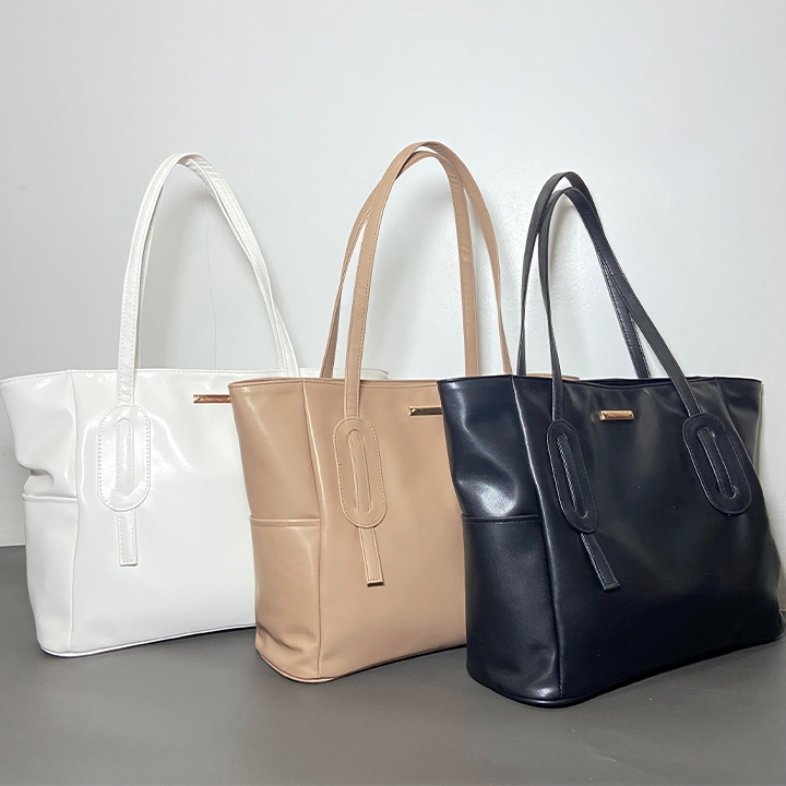 Monika Women's Waterproof Semi-Pu Tote Bag, Latest Women's Bag 2025, College Tote Bag, Women's College Bag