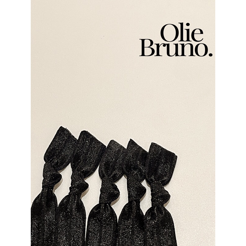 OlieBruno Hairties - All Black | Modern Hair Ties, Sporty Hair Ties