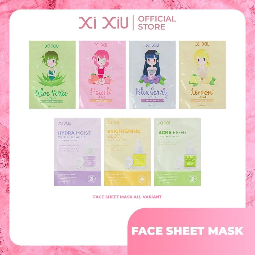 Xi XiU Face Sheet Mask I Facial Mask I FRUITY SERIES I SKINCARE SERIES