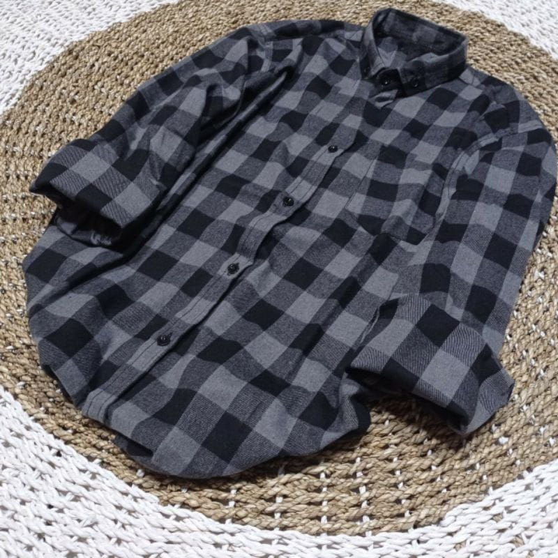 KEMEJA KATUN MERAH Men's Flannel Shirt Premium Quality Long Sleeve Unisex Exclusive Checked Shirt Men Women Long Sleeve distro casual casual Cotton Work Office White Maroon Black Premium Men's Boys Wo