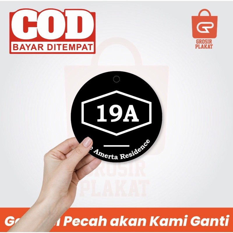 2-Layer Acrylic House Number Plate