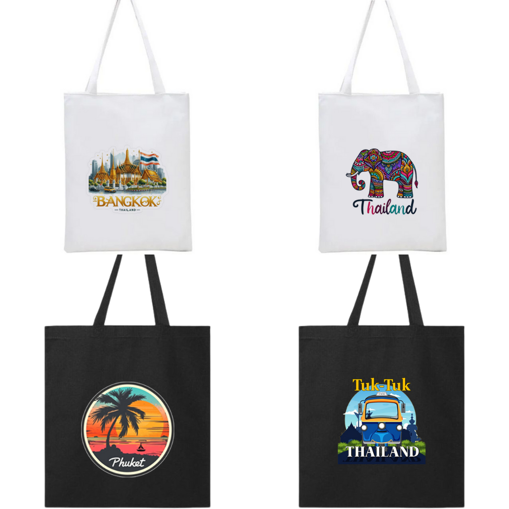 Totebag Goodiebag Souvenir Thailand Bangkok Phuket Pattaya Tote Bag Goodie Bag