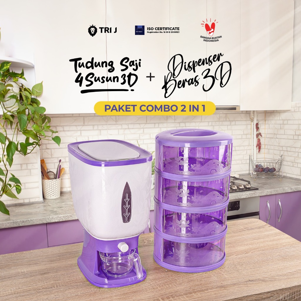COMBO Package 2 in 1 Rice Dispenser and Japan Peri Serving Hood