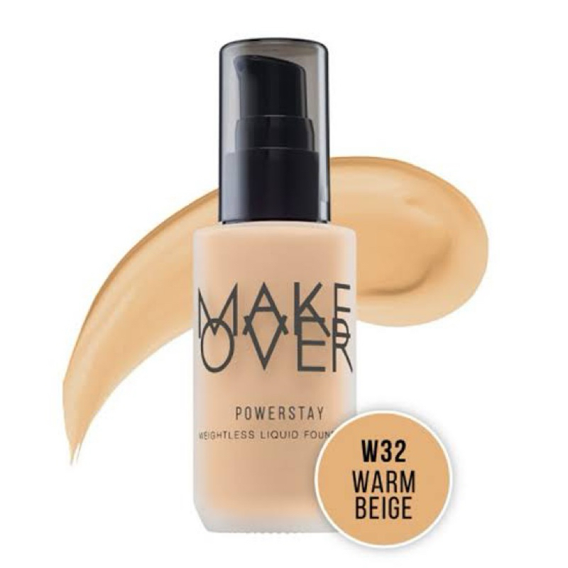 [Preloved] Make Over Powerstay Weightless Liquid Foundation W32 Warm Beige (still 95% new, several times used)