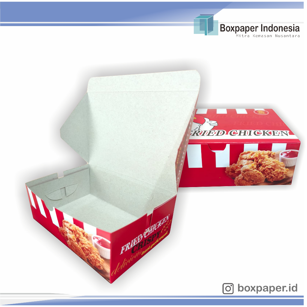 (25pcs) KFC Box Packaging Paper Fried Chicken Food Chicken Fried Rice Geprek Penyet