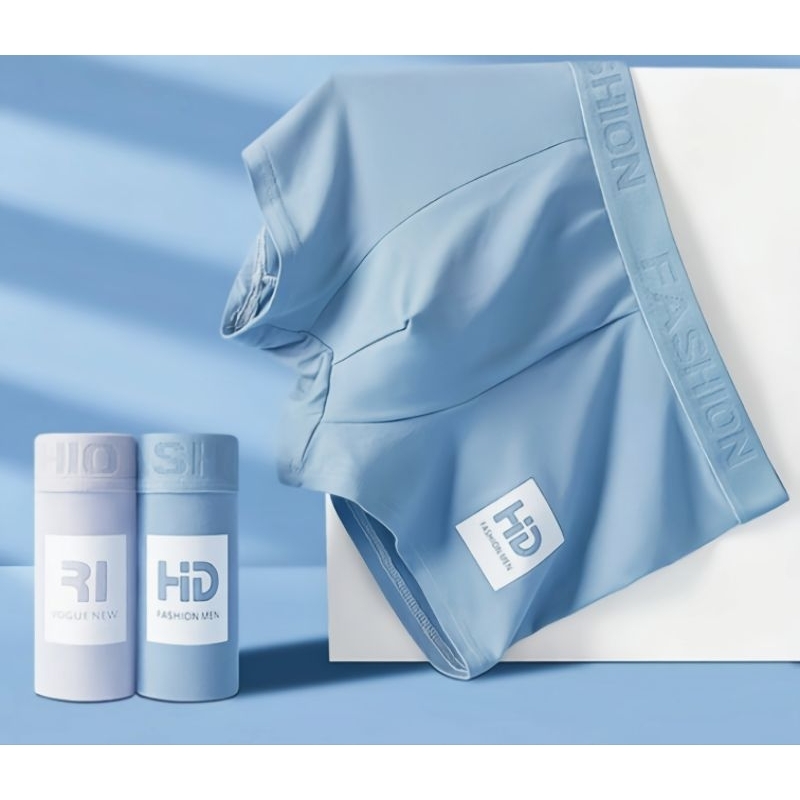 Premium Ice Silk Men's Boxer Briefs Good Fashion Men Underware Boxer Lelaki Dewasa