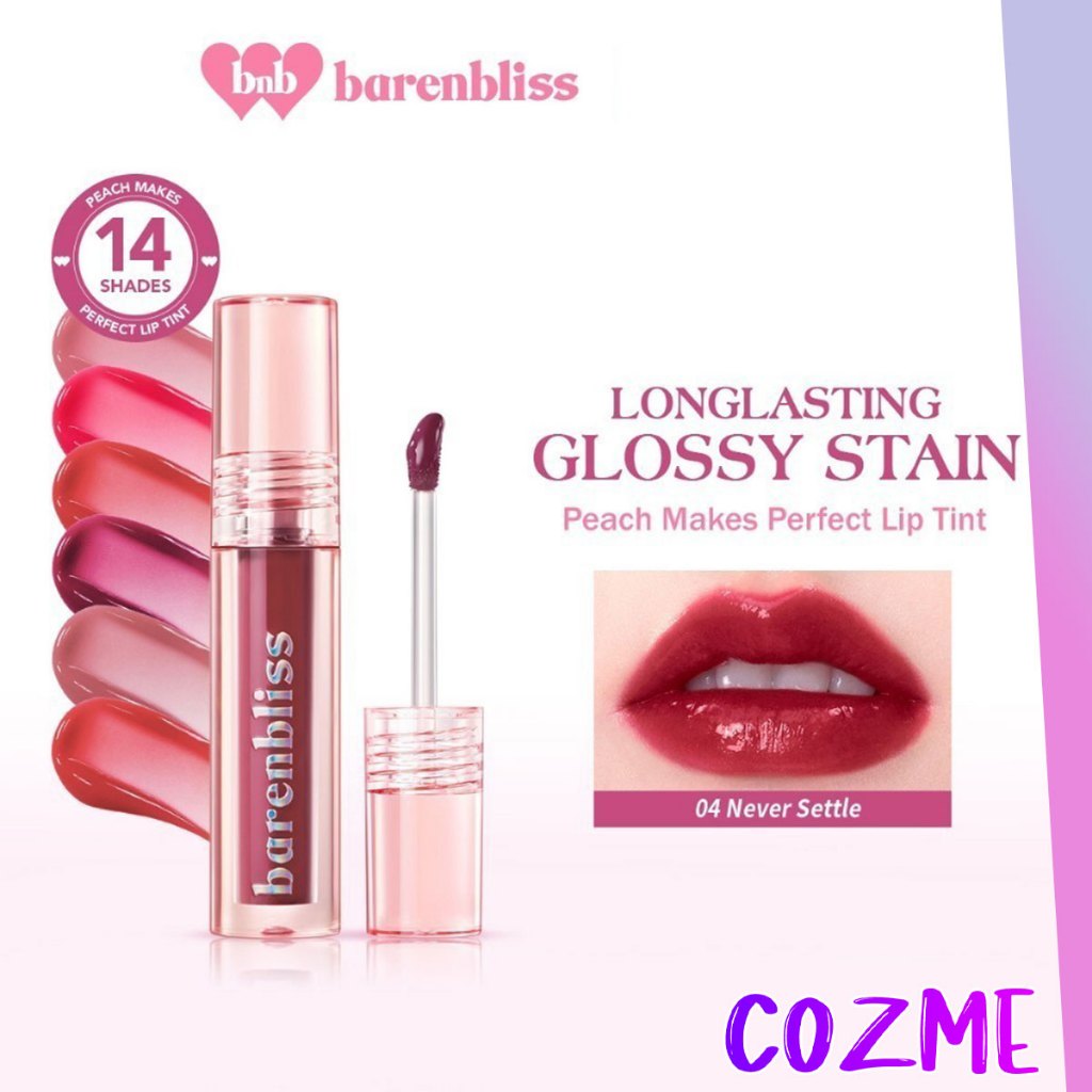 BNB BARENBLISS KOREA Peach Makes Perfect Lip Tint | Lip Stain Gloss | Lasts 24 hours | Longlasting Glossy Stain | Glowing Lips Brightens