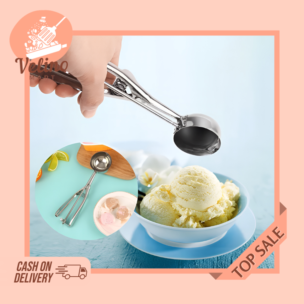 Stainless Steel Ice Cream Scoop / Stainless Steel Ice Cream Scoop / Stainless Steel Ice Cream Spoon / Ice Cream Scoop / Round Ice Cream Scoop Tool