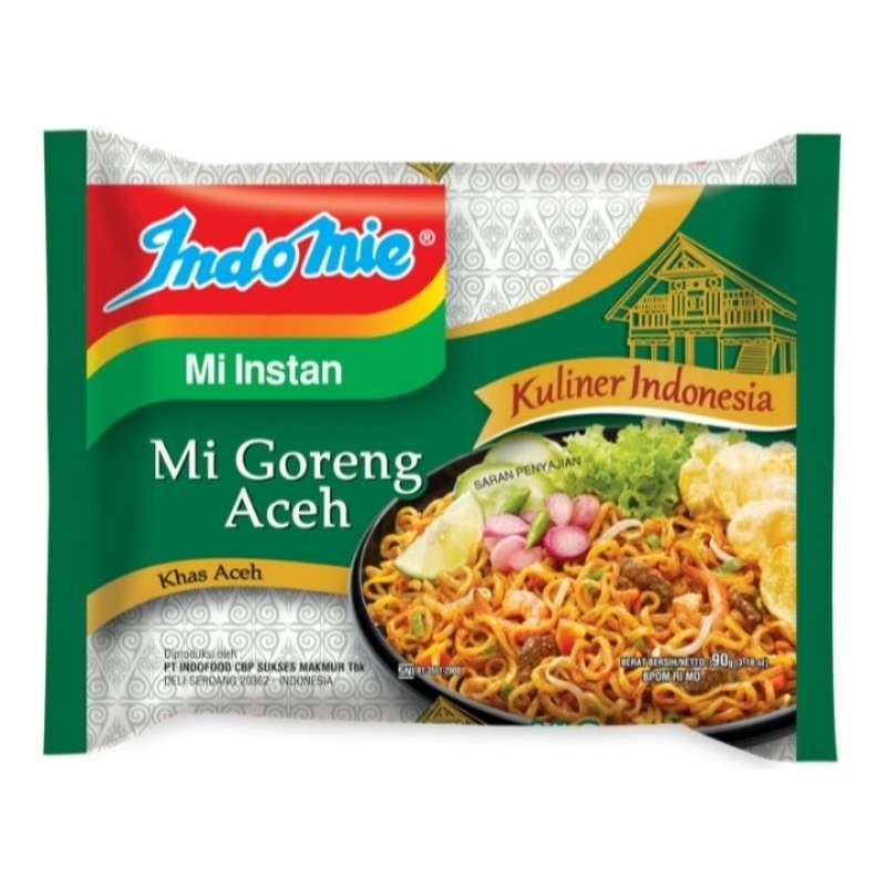 Indomie Aceh Fried Instant Noodles, 90 Gram Contents