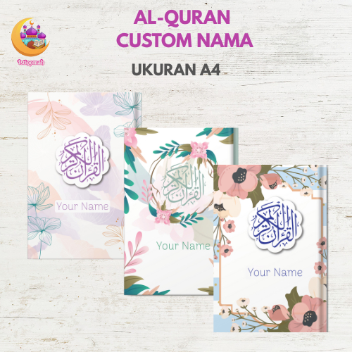 Custom Quran Can Use Your Own Name A4 Hardcover Cover For Men & Women Quran Translated Words