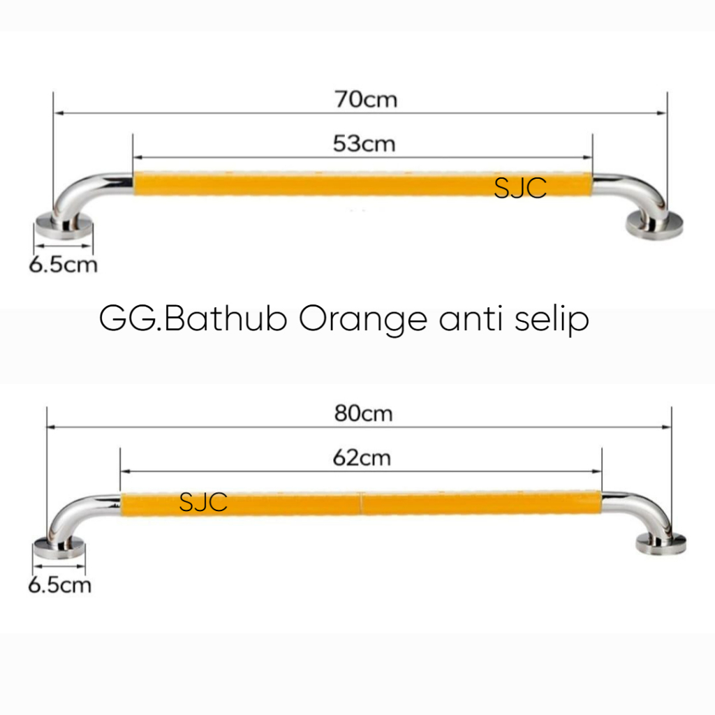 70 80 CM Anti-Slip Orange Stainless Super Long bathtub Handle - Stainless Steel Bathroom toilet grab bar Handle