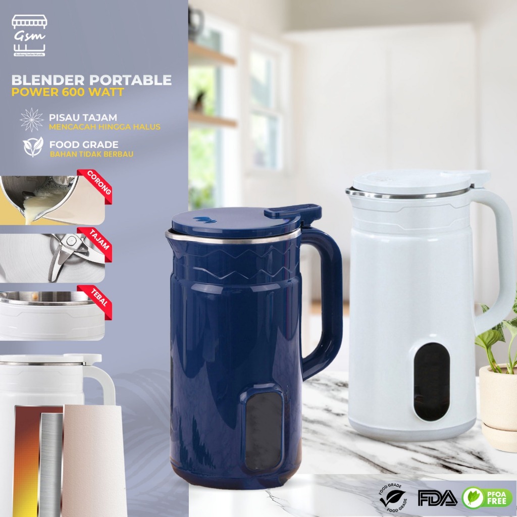 MESIN GSM soy milk Machine soy milk maker 600ML Portable Multifunction Bean Juicer Blender/