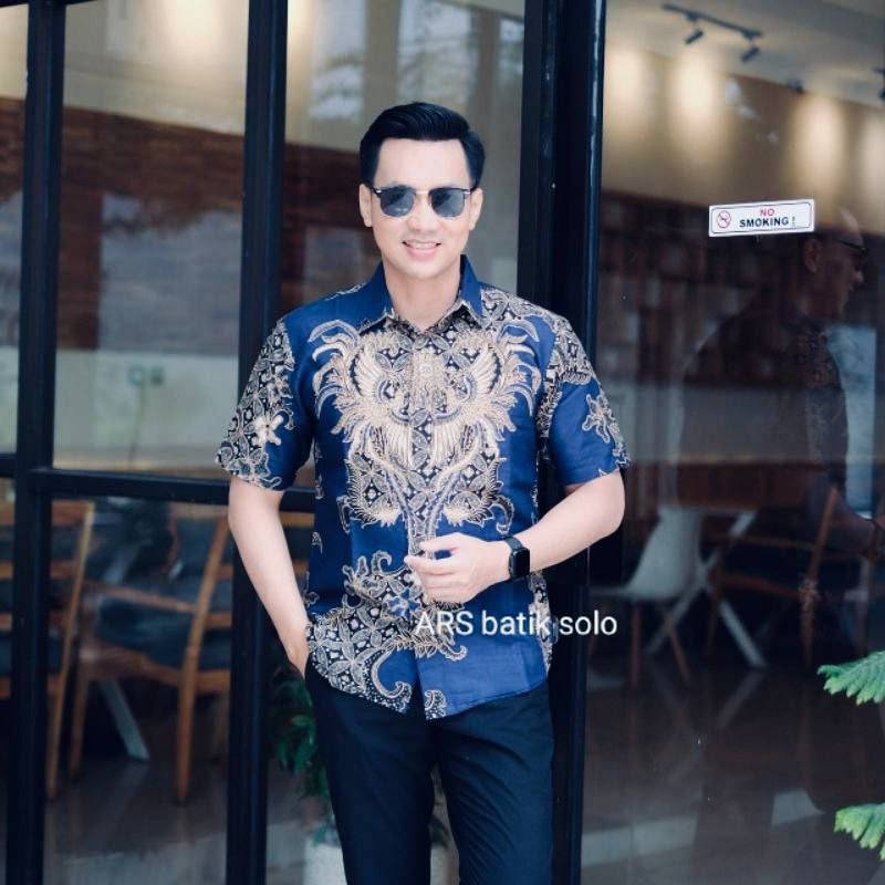 MODERN REGULAR MEN'S BATIK SHIRT SHORT SLEEVE OB 514 SIZE ML XL XXL XXXL MEN'S OFFICE BATIK