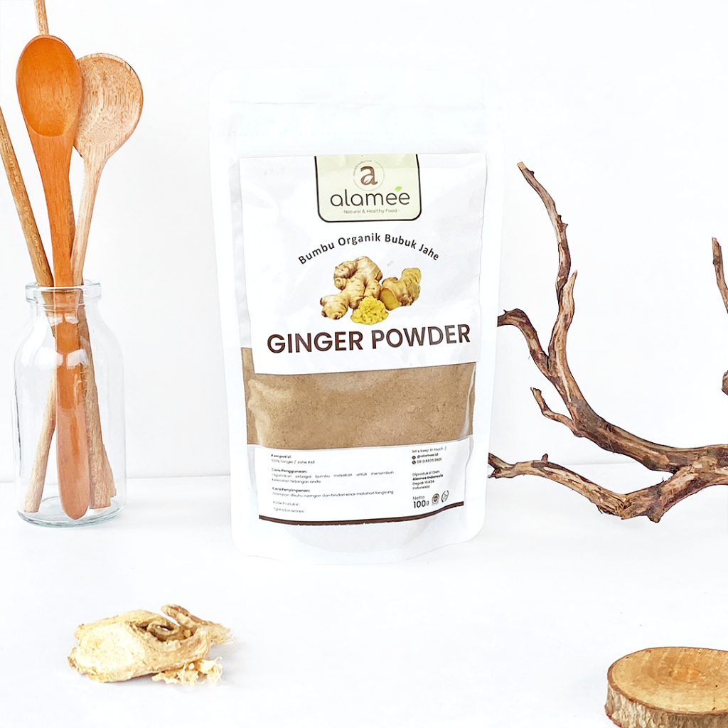 ALAMEE White Ginger Powder Ginger Seasoning Powder Herbal Drink Instant Kitchen Spices 100g Bottle