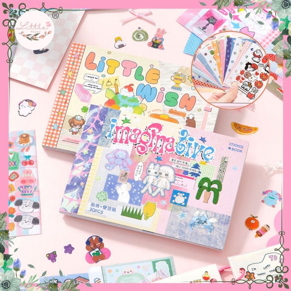 STICKER BOOK 60P M5 Japanese Journal Scrapbook DIY Diary Deco Art Cute Unique STICKER BOOK Creative Journal Sticker