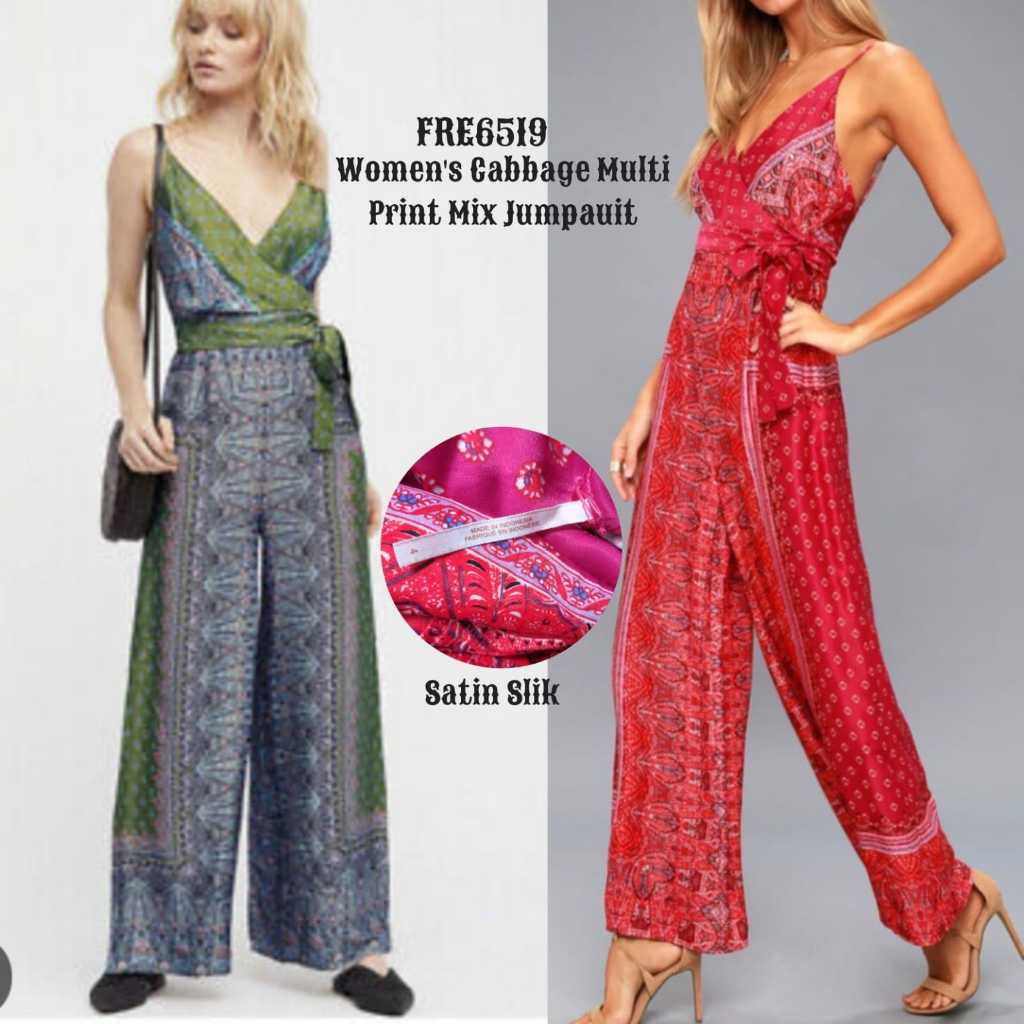Women's Gabbage Multi Print Mix Jumpsuit FRE6519